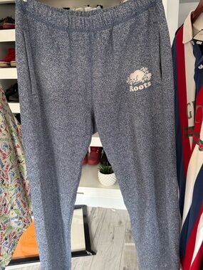 Roots Heather Blue Sweatpants with Logo